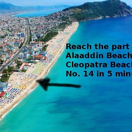 אלאניה Palm Beach Cleopatra House, Beautiful Private Apartment Just 300 Meters To Cleopatra Beach 14 With Umbrellas, Bikes And Many Extras Included! מראה חיצוני תמונה